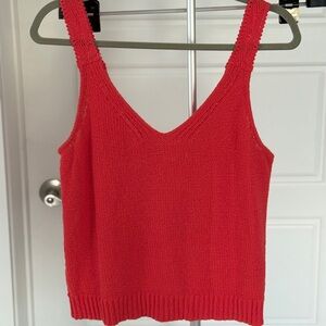 Madewell Red Knit Tank Top